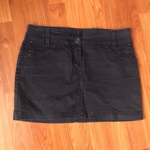 Mango Gray Mini Skirt